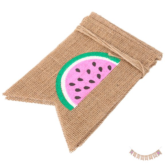 PAMINGONO 1Pcs Linen Banner Assorted Color 18x13cm Triangle Shape Party Decoration Photo Prop Holiday Decor