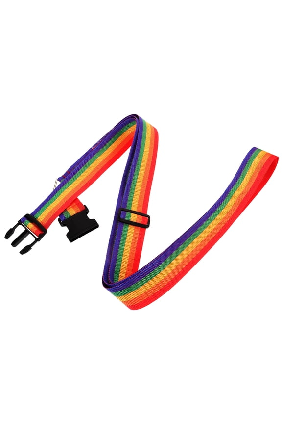 1Pcs Luggage Strap for Suitcase Wide Belt Adjustable Fabric Plastic Rainbow Color