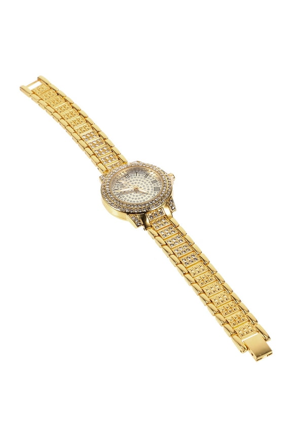 1Pcs Male Wristwatch Golden Metal Adjustable Strap Timekeeping Business