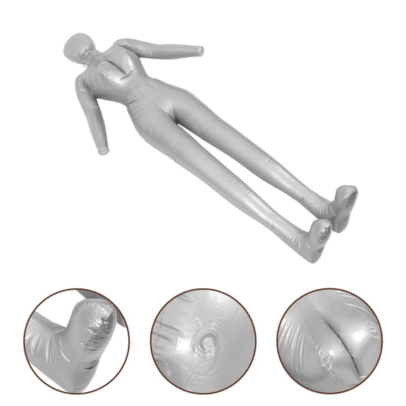 PAMINGONO Clothes Model Female Mannequin PVC Silver 1Pack for Store Window Display for Women and Photographers