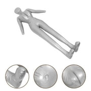 PAMINGONO Plated Silver Inflatable Female Mannequin Body for Clothing Display Store Durable and Portable Model