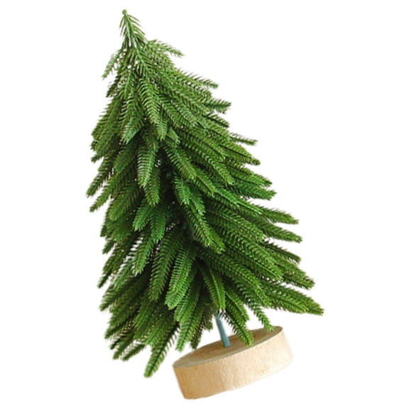 PAMINGONO 1Pcs Mini Christmas Tree Green 9.4X5.9X5.9in Plastic Wood for Home Decor Tabletop Ornament