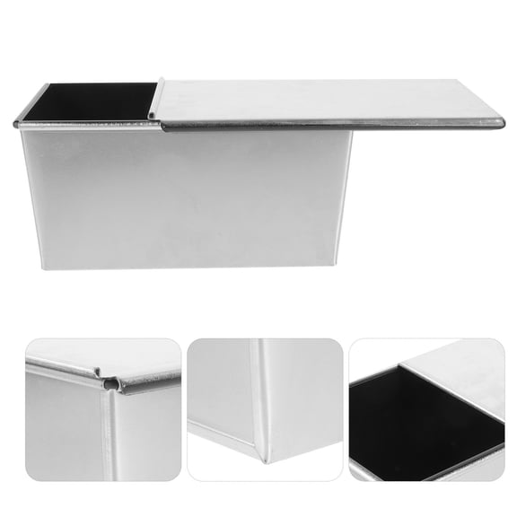 PAMINGONO Aluminum Alloy Nonstick Bread Baking Tray with Lid, Non Stick Bread Pan for Home Baking, 1 Piece