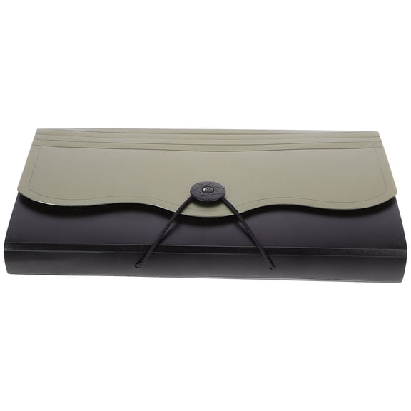 PAMINGONO 1Pcs Office Filing Supplies with 13 Compartments in 10.2x5.7x0.9in Accordion Shape for School Use