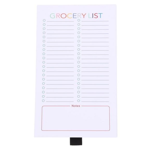 PAMINGONO 1Pcs Paper Shopping List Pads for Adults Magnetic Attachment 11.4x4.5in Reminder Notepad