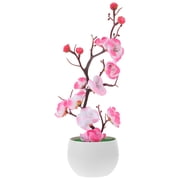 PAMINGONO Artificial Pink Plum Blossom Indoor Home Decor Easy to Arrange Faux Floral Stems