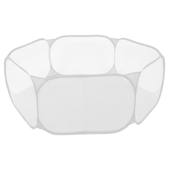 PAMINGONO 1Pcs Portable Cat Playpen Grey Hexagonal 47.2*47.2*15in Polyester