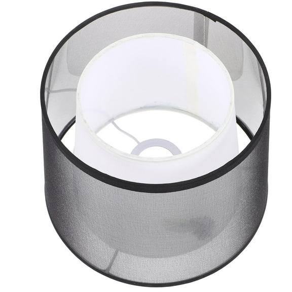 PAMINGONO 1Pcs Round Lampshade for Table Lamp with Fabric and Metal Modern Style Prevent Eye Irritation