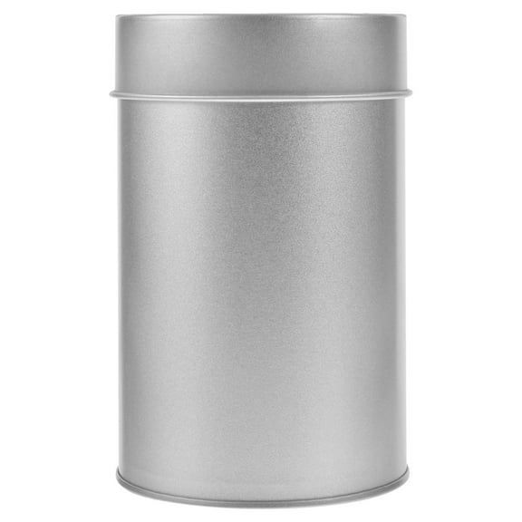 PAMINGONO Tinplate Canister Silver 1Pcs for Sealing and Storing Tea Leaves