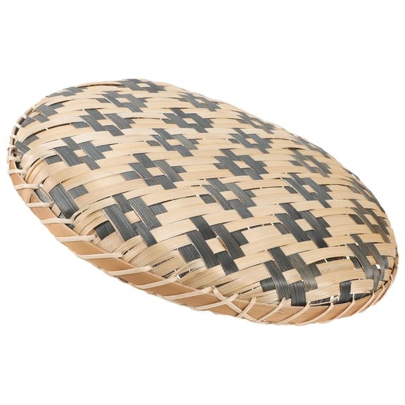 PAMINGONO Round Woven Tray Basket - Stylish Decorative Wall Hanging Storage Organizer for Home, Kitchen, and Living Room