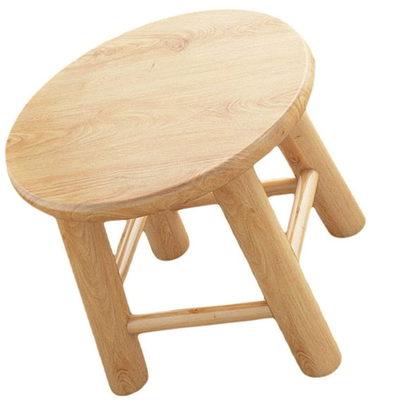 PAMINGONO 1Pcs Small Stool for Elderly Home Use Oak Wood with Felt Bottom Design