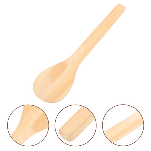 PAMINGONO Wooden Rice Spoon for Kitchen Use Sturdy and with Beautiful Shape Light Yellow 7.8 Inches