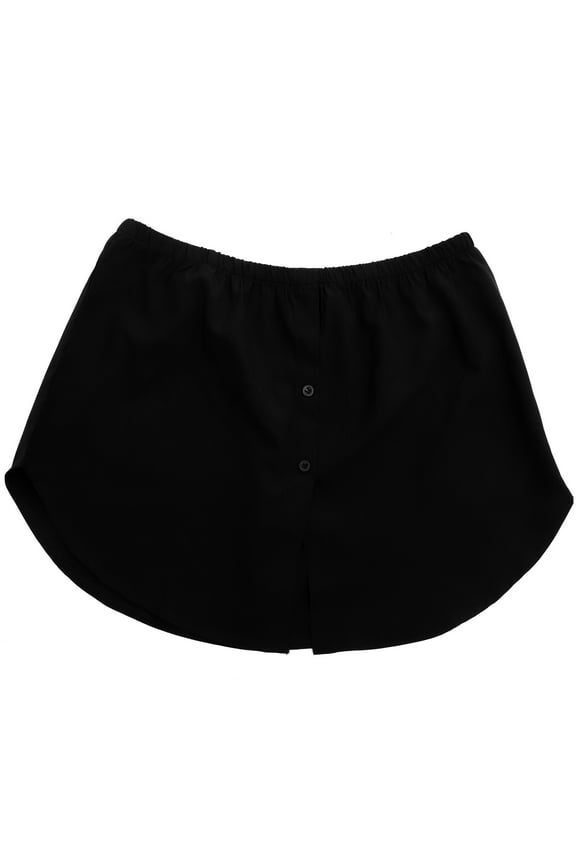 Snug Fit Black Polyester Shirt Extender for High Waist Jeans and Leggings