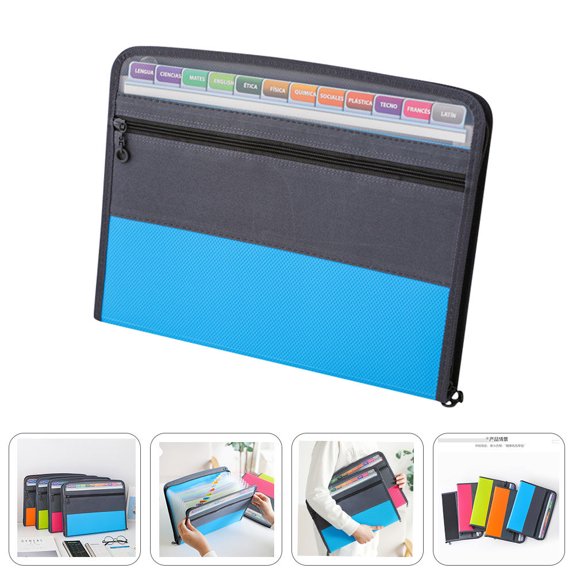PAMINGONO Pockets Document Folder Waterproof Cloth 1Pcs 13.76X10.61X1.38in