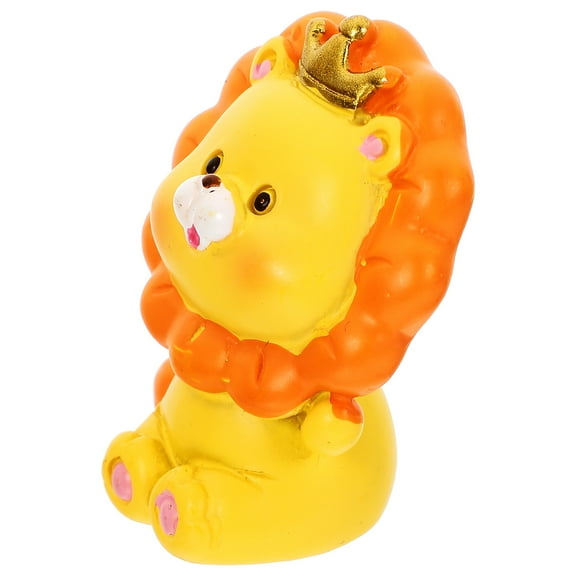 PAMINGONO 1Set Animal Cake Decor Orange Resin Lion Shape For Simple And Fashionable Style