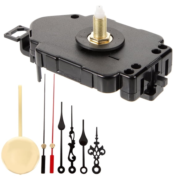 PAMINGONO Black Clock Movement Kit with Silent Mute Mechanism for Wall Clock Repair and Replacement, 1 Set