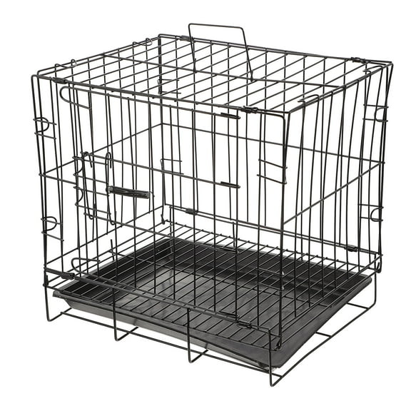 PAMINGONO 1Set Black Puppy Cages for Small Dogs Indoor with Rectangular Shape 13.76X12.97X9.82Inch