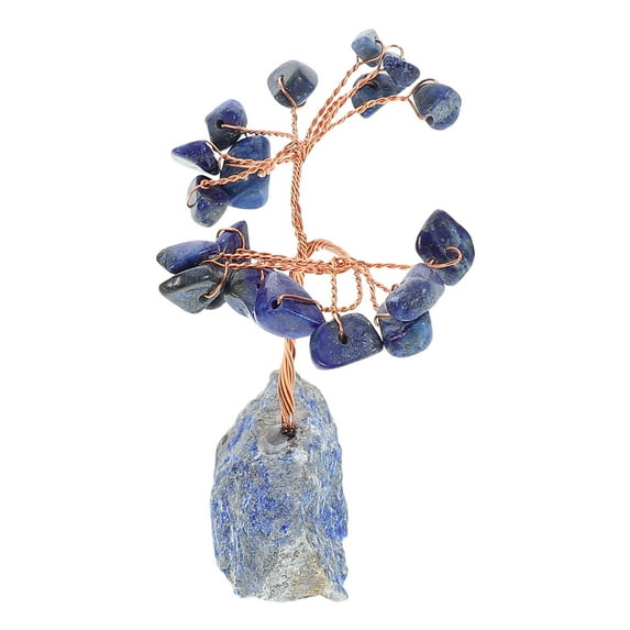 PAMINGONO 1Set Blue Lapis Crystal Tree Of Life Decorations For Home Office Desktop