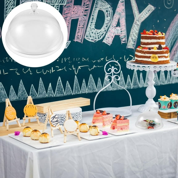 PAMINGONO 1Set Cake Tray with Lid 26.1X26.1X15.5Inch Round Transparent