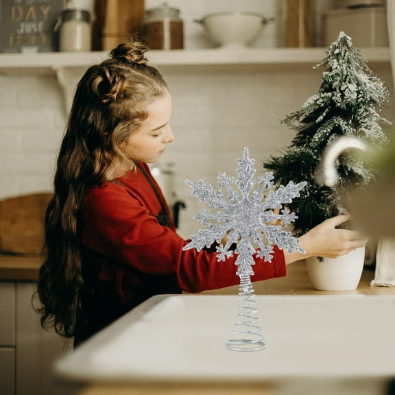 PAMINGONO Christmas Tree Topper Silver 1Pack