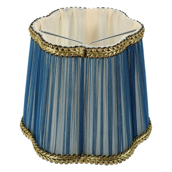 PAMINGONO 1Set Dark Blue Pleated Lampshade with Fabric Clip for Home Decorative Use