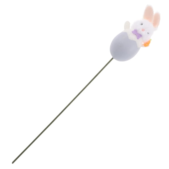 PAMINGONO 1Set Easter Artificial Flowers Violet Rabbit Shape Plastic Cloth Floral Decoration Accessories