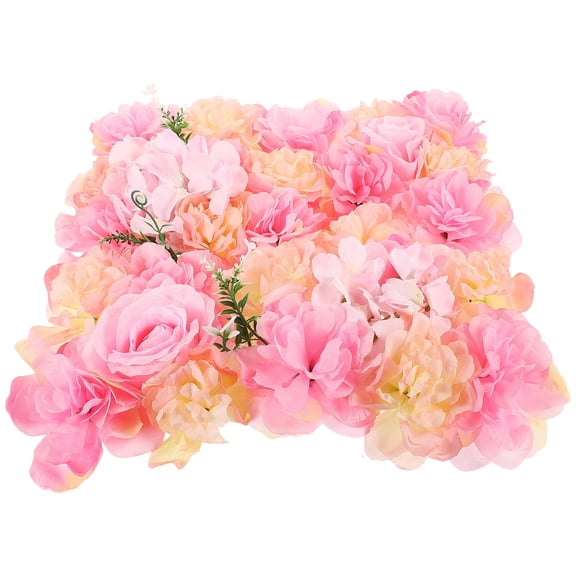 PAMINGONO Flower Wall Backdrop Decorative Panel Square Grids Realistic Design 1Pcs for Restaurant