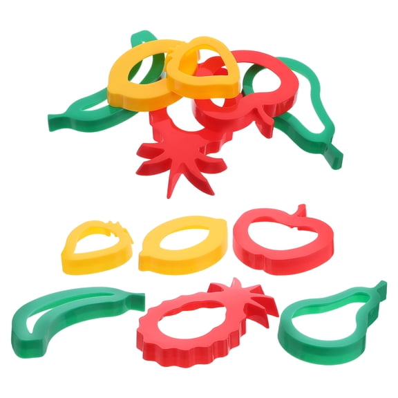 PAMINGONO Fruit Shaped Cookie Cutters Set, Plastic Dough Craft Tools for Baking and Activities
