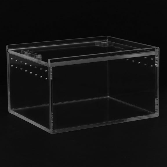 PAMINGONO 1Set Gecko Enclosure Transparent Box for Small Turtles and Geckos 10.5X8.5X6in