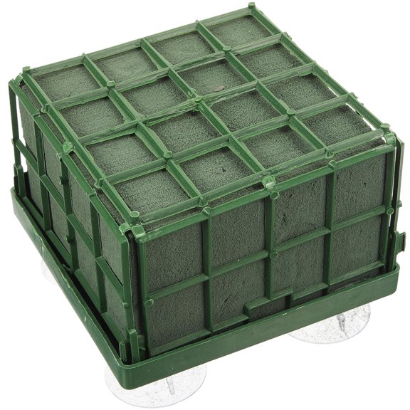 PAMINGONO Green Floral Foam Cage with Flower Mud for Home, Shop, and Event Decoration