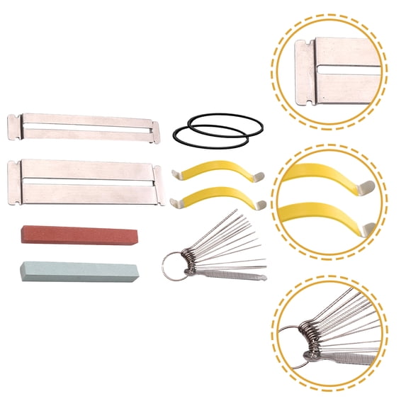 PAMINGONO 1Set Guitar Luthier Tool Kit for DIY String Instruments Projects with Fingerboard Guard 3.18X0.86X0.12in