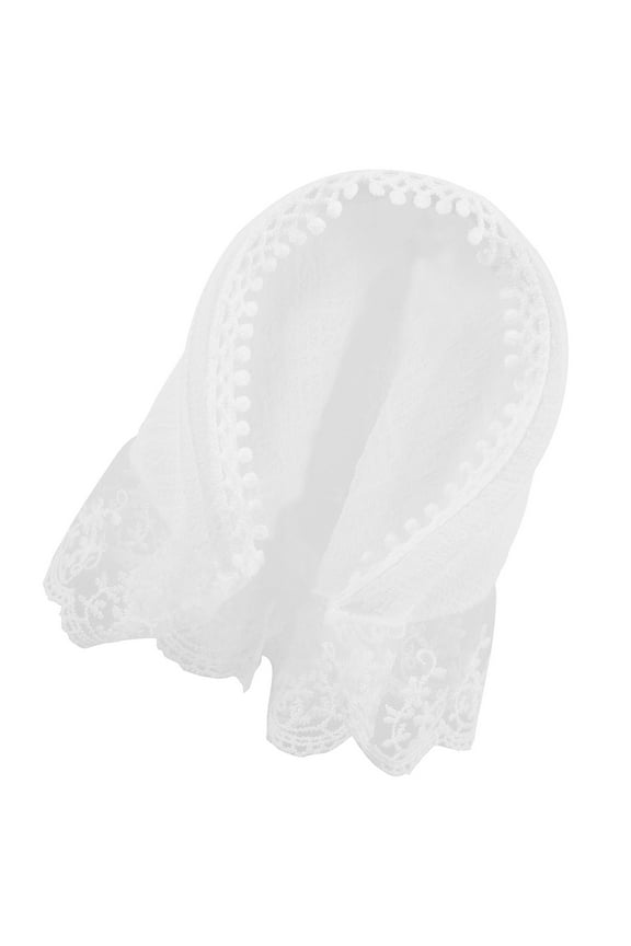 1Set Lace Bubble Gauze Triangle Headband Bandana Headbands For Women Rustic French Style Beach Vacation