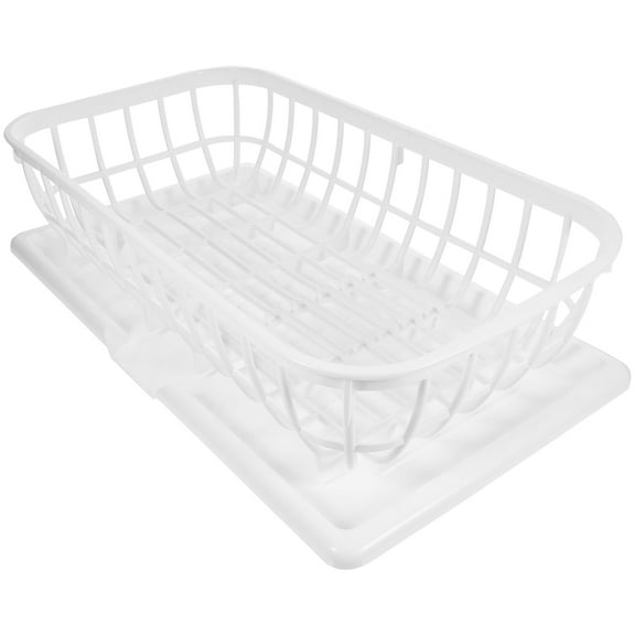 PAMINGONO 1Set Multi-functional Plastic Dish Drying Rack with Drip Prevention for Kitchen Counter 15.6x9.3x4.7in