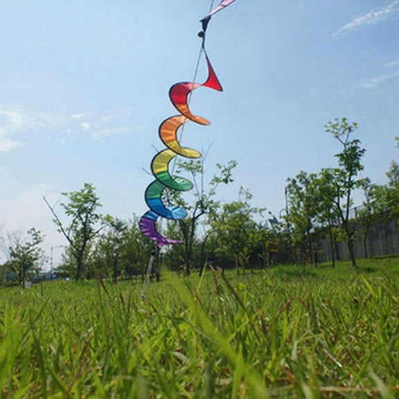 PAMINGONO 1Set Nylon Polyester Spiral Wind Spinner for Garden Decor Wind Spinners