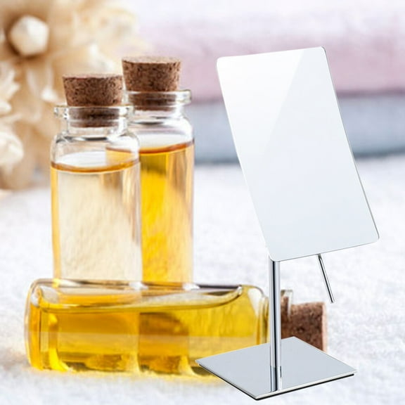 PAMINGONO Rotating Silver Makeup Mirror Desktop Mirror for Bathroom and Dressing Table