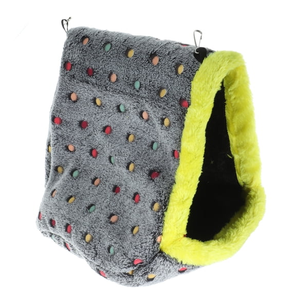 PAMINGONO 1Set Pet Bird Hanging Bed Warm Parrot Nest Black Color Cotton For Parrots And Macaws In Winter