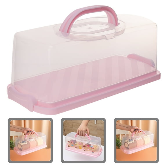 PAMINGONO Plastic Bread Container Clear PP 1Set 13.8X5.9X5.1In