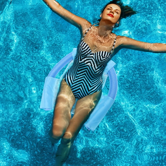 PAMINGONO Easy to Carry Blue Floating Pool Chair Net with Strong Load Capacity for Swimming and Water Use