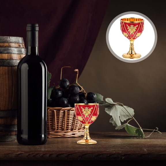 PAMINGONO Whiskey Cup Red Rounded European Style 1Pack