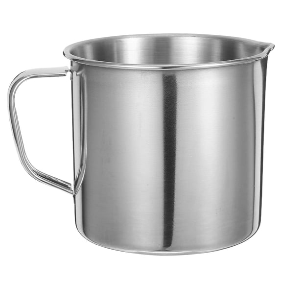 PAMINGONO  Metal Measuring Beaker Chemical Resistance Home Laboratory Silver