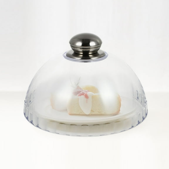 PAMINGONO 1Set Clear Plastic Dome Cake Cover Protective Round Lid for Home Use 6.36.33.1in