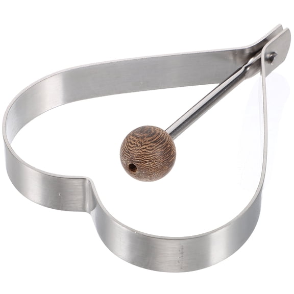 PAMINGONO Cooking Egg Ring Molds Stainless Steel Silver Handle Design 1Set 4.3x3.3x0.6in
