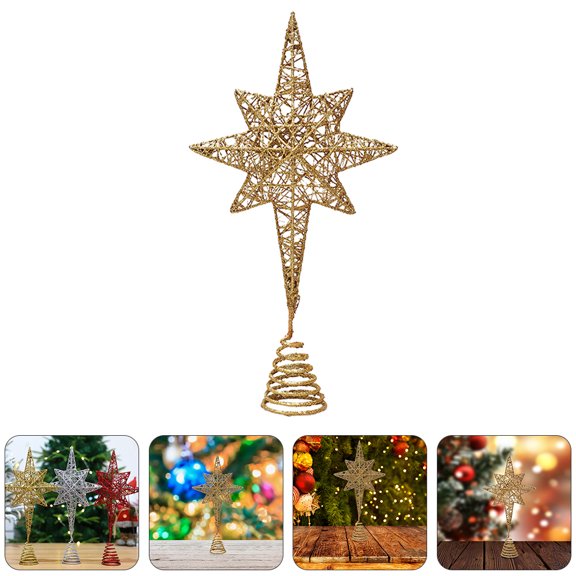 PAMINGONO Topper for Christmas Tree Golden Iron 1Pack