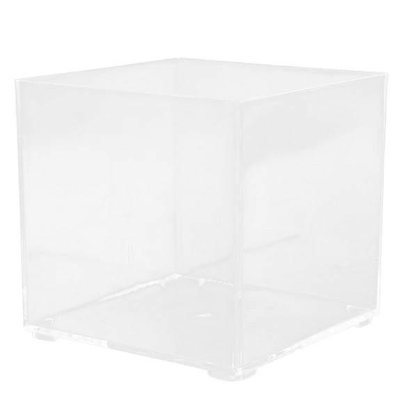 PAMINGONO 1Set Tea Storage Organizer Box Transparent Square Acrylic for Home Use