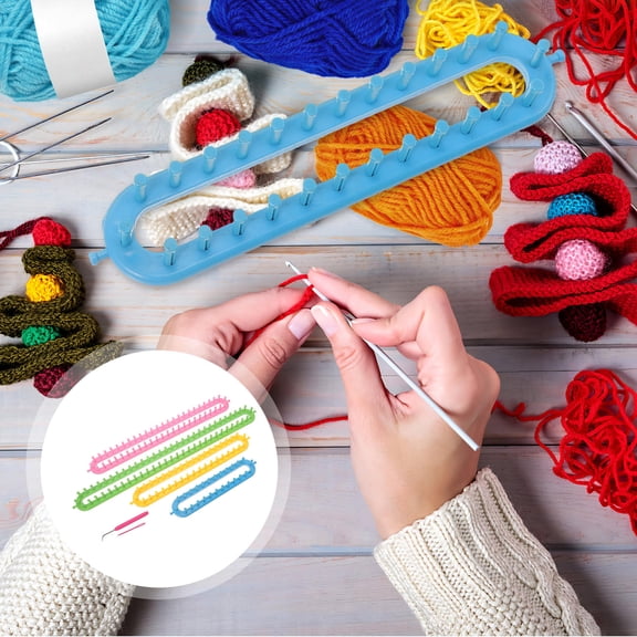 PAMINGONO 1Set Assorted Color DIY Plastic Knitting Loom for Hat and Scarf Crafting