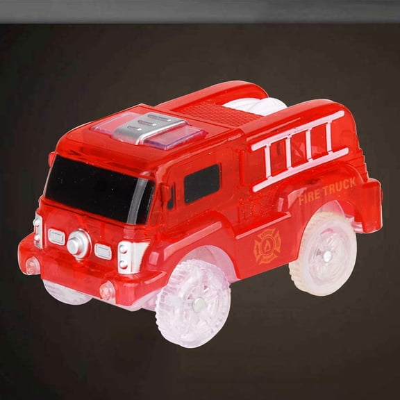PAMINGONO Durable Electric Fire Truck Toy with Flashing Lights for Kids Safe Red Plastic Model 10.5x4.5x5.5 inches