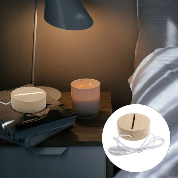 PAMINGONO Light Night Stands Night Lamp Holder Synthetic Material 1Pack 3.9X3.9X1.4In