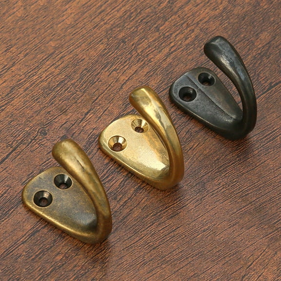 PAMINGONO 1Set Wall Hanging Hooks Golden Copper for Organizing