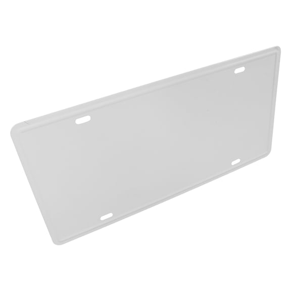 PAMINGONO 1Set White Blank Sign for DIY Craft and Giveaways Tinplate Sublimation Plates 11.8x5.9in