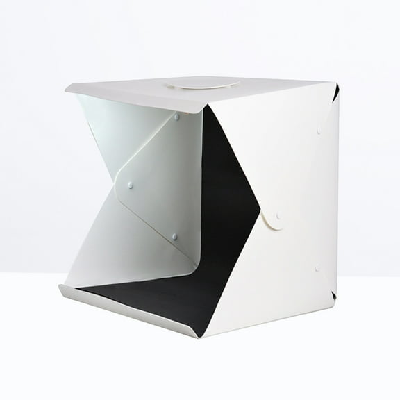 PAMINGONO 1Set White Plastic Photography Light Box Portable Folding LED Lighting Cube Tent for Photo Studio 40x41x42cm